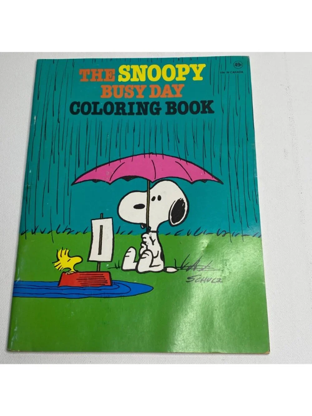 Vintage 1970s Peanuts Snoopy Coloring Books Set 4 Busy Day Fun Time Playtime